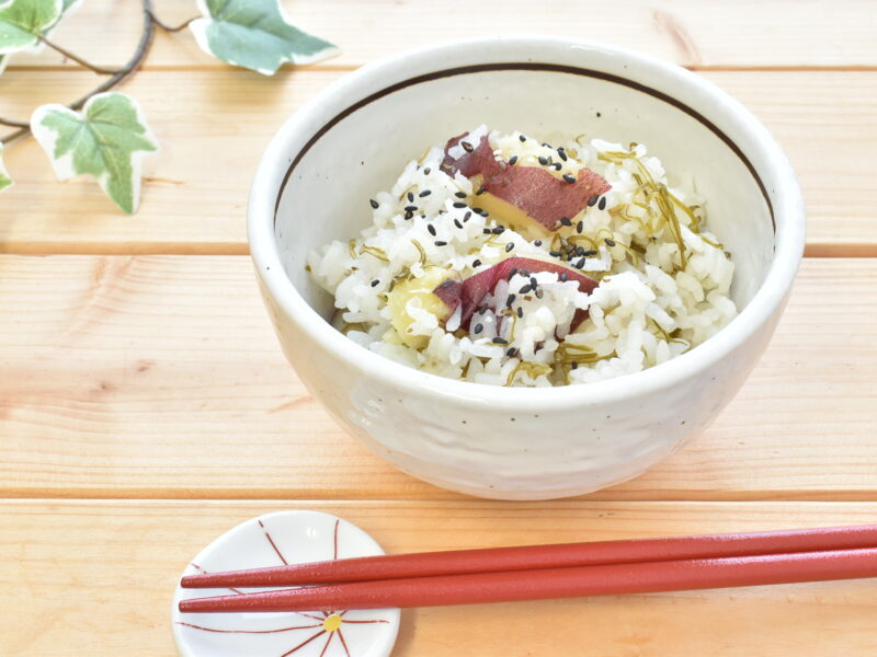 めかぶのさつま芋ご飯